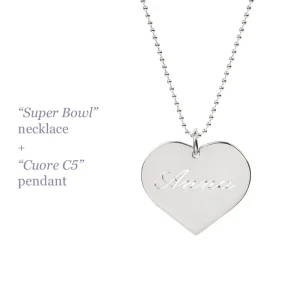 Outlet Cuore C5. Silver Pendant Pendants | Customized Products