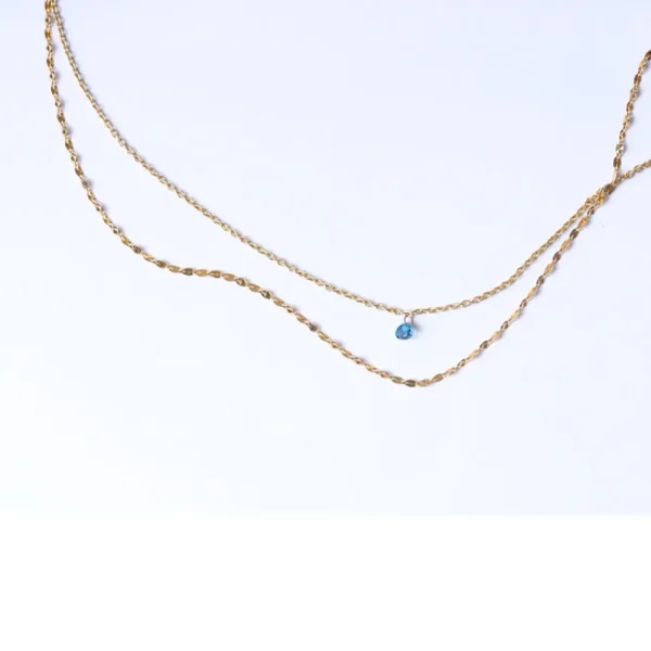 Clearance La raccolta dei sensi. Blu. Bi-Necklace Necklaces