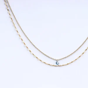Clearance La raccolta dei sensi. Blu. Bi-Necklace Necklaces