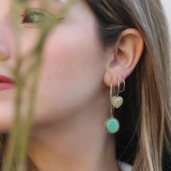 Fashion L’angelo contemplatore. Hoop earring Earrings