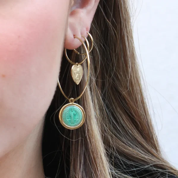 Fashion L’angelo contemplatore. Hoop earring Earrings