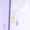 Fashion Letter to Juliet. Gold Pendant Pendants