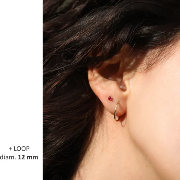 Fashion Loop 105. Single earrings Earrings
