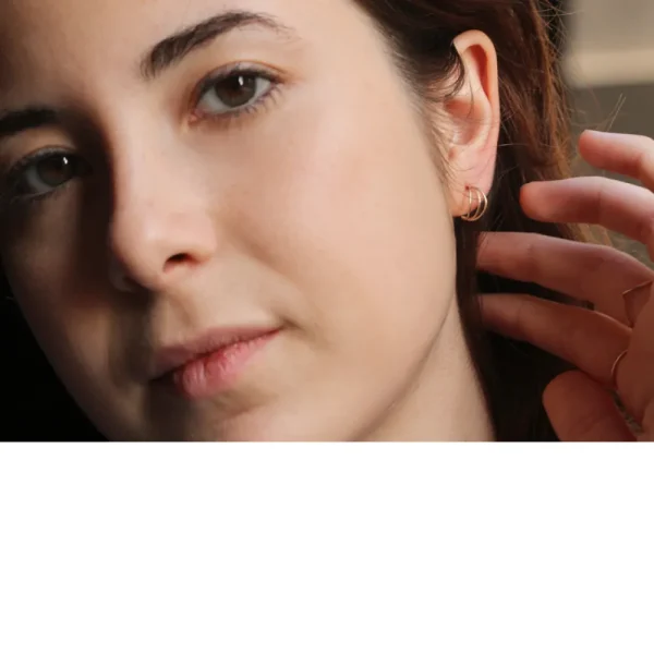 Fashion Low-fi girl. Single earring Earrings