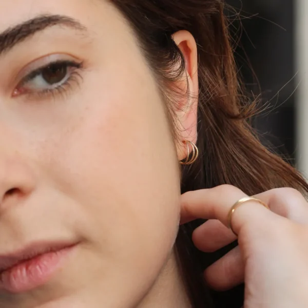 Fashion Low-fi girl. Single earring Earrings