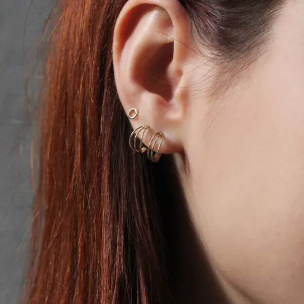 Fashion Low-fi girl. Single earring Earrings