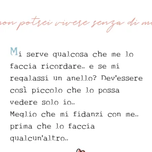 Discount Non potrei vivere senza di me Rings