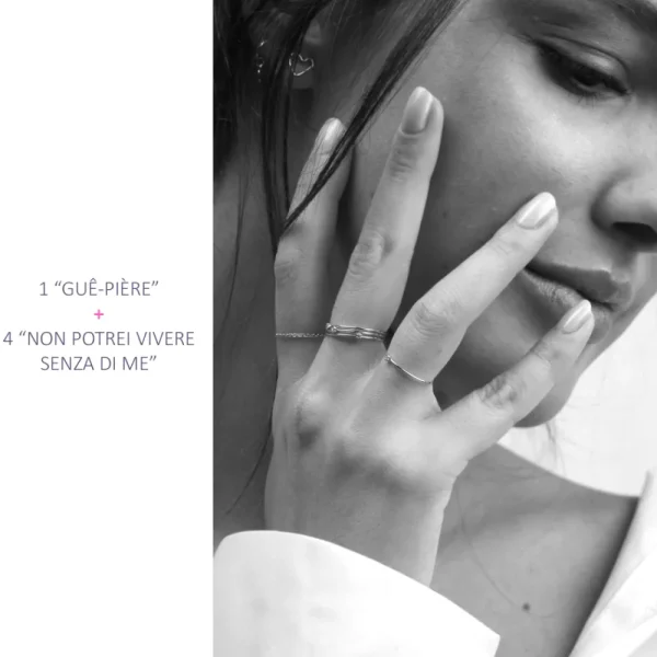 Discount Non potrei vivere senza di me Rings
