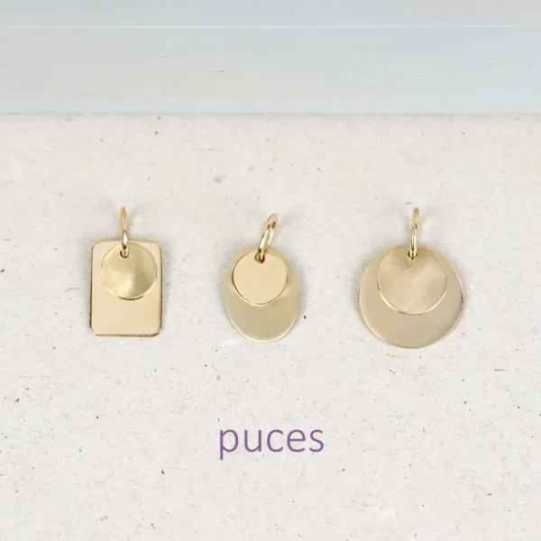 Fashion Puces. Round Gold Pendant Pendants | Customized Products