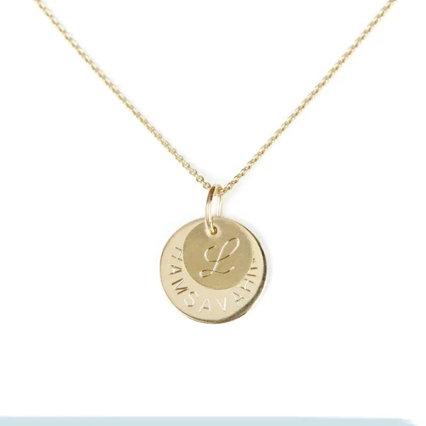 Fashion Puces. Round Gold Pendant Pendants | Customized Products