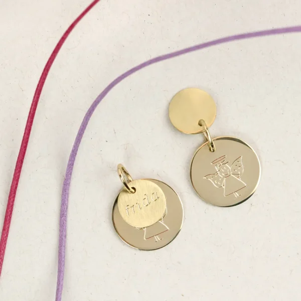 Fashion Puces. Round Gold Pendant Pendants | Customized Products