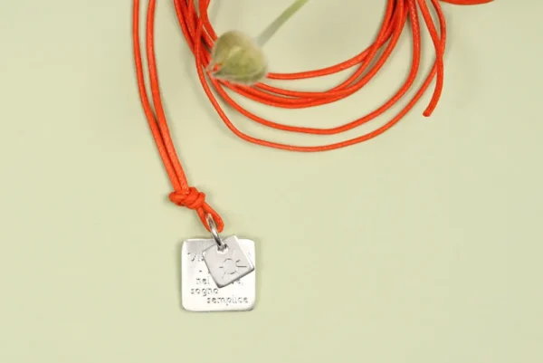 Online Puces. Squared Silver Pendant Pendants | Customized Products