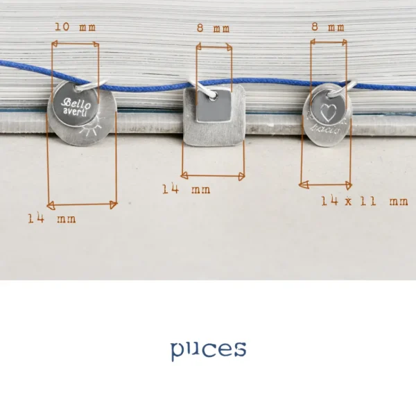 Online Puces. Squared Silver Pendant Pendants | Customized Products