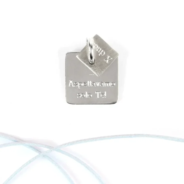 Online Puces. Squared Silver Pendant Pendants | Customized Products
