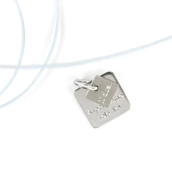 Online Puces. Squared Silver Pendant Pendants | Customized Products