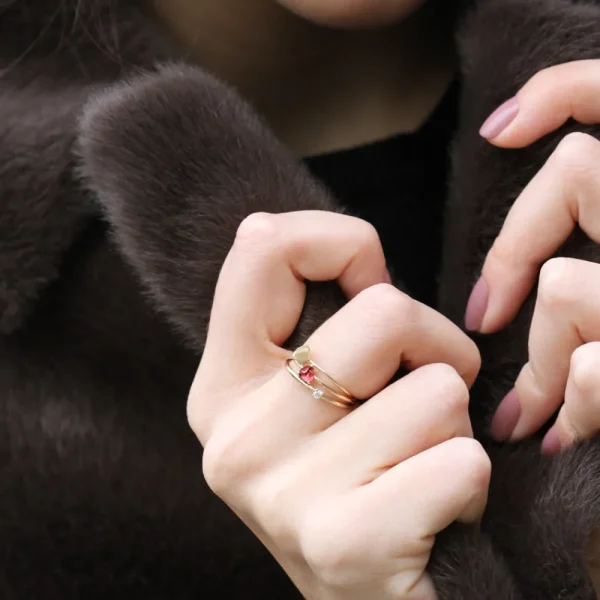Outlet Puntacuore (Fuchsia). Ring Rings