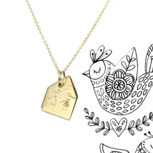 Outlet Se fosse un nido. Gold pendant Pendants | Customized Products