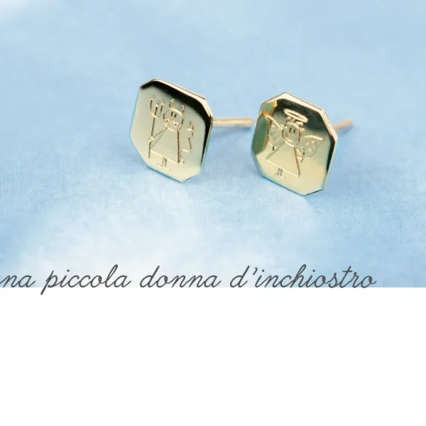 Discount Una piccola donna d’inchiostro. Single stud Earrings | Customized Products