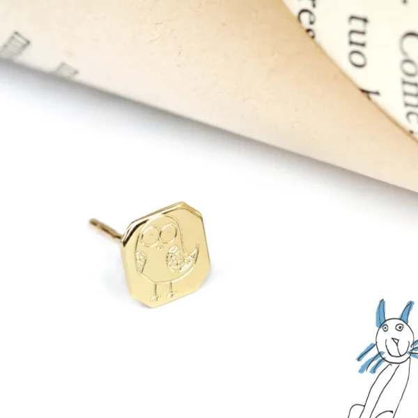 Discount Una piccola donna d’inchiostro. Single stud Earrings | Customized Products